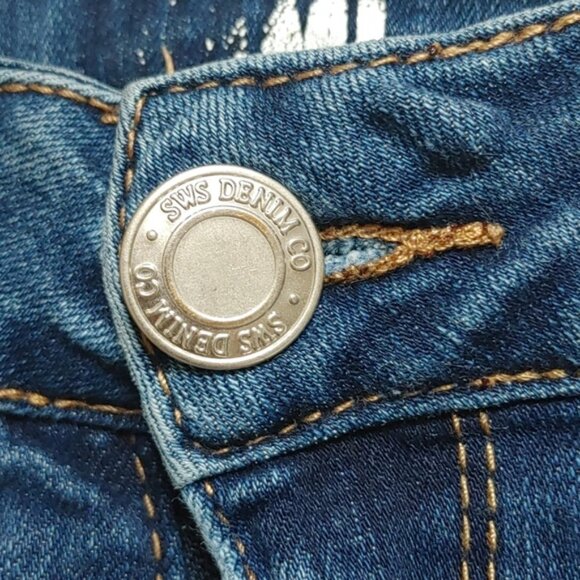 Dark wash blue superskinny stretchy jeans Woman's pants - Picture 6 of 10